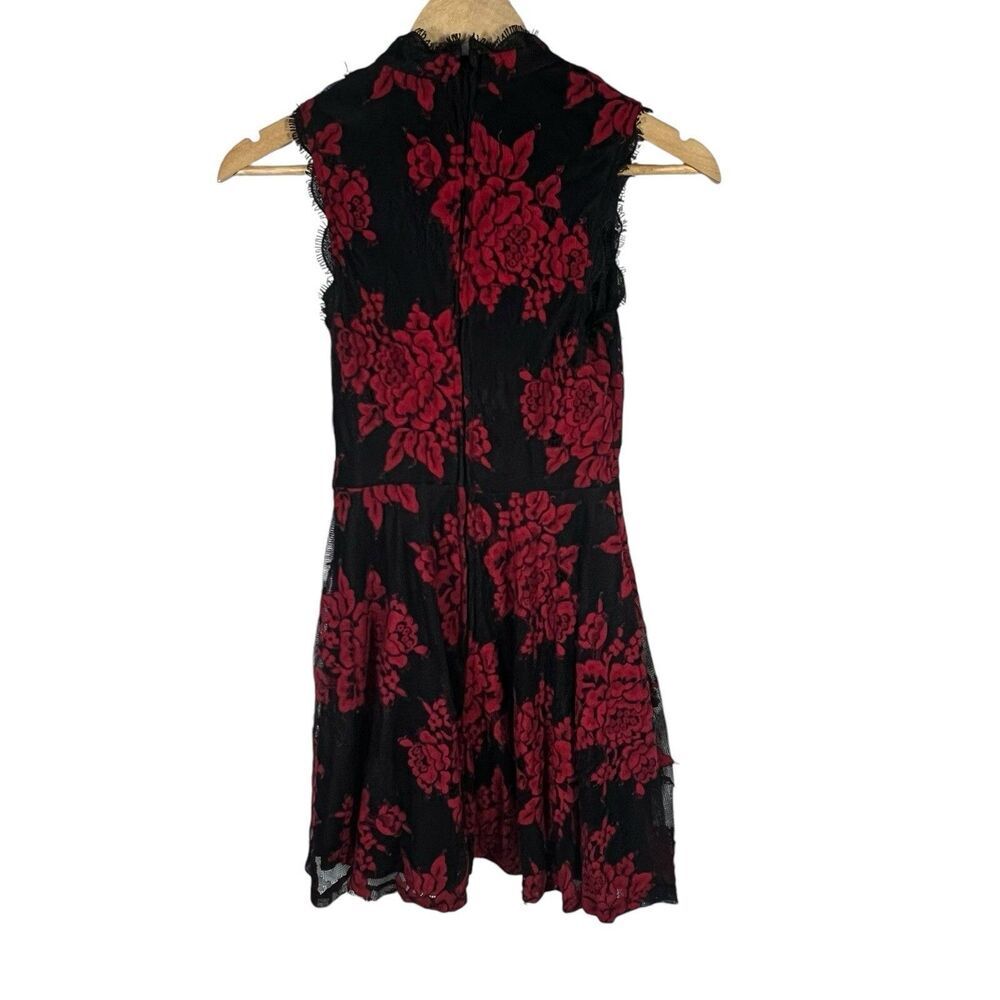 City Studios Women’s Lace Fit And Flare Dress - Juniors Color BLK/RED Size 1